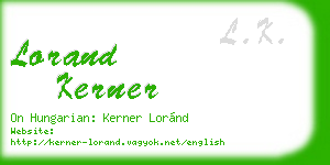lorand kerner business card